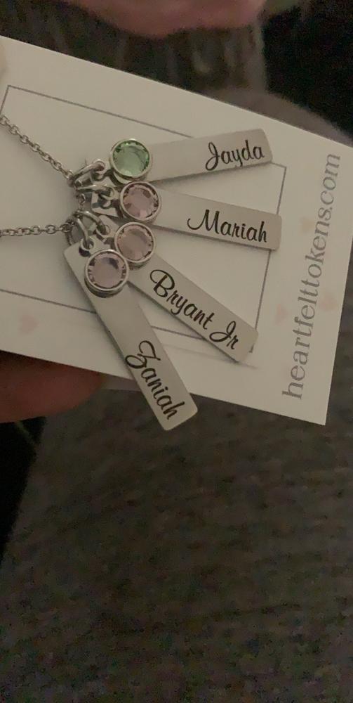 Personalized Name Tags with Birthstones - Customer Photo From Shanylrica Schowalter