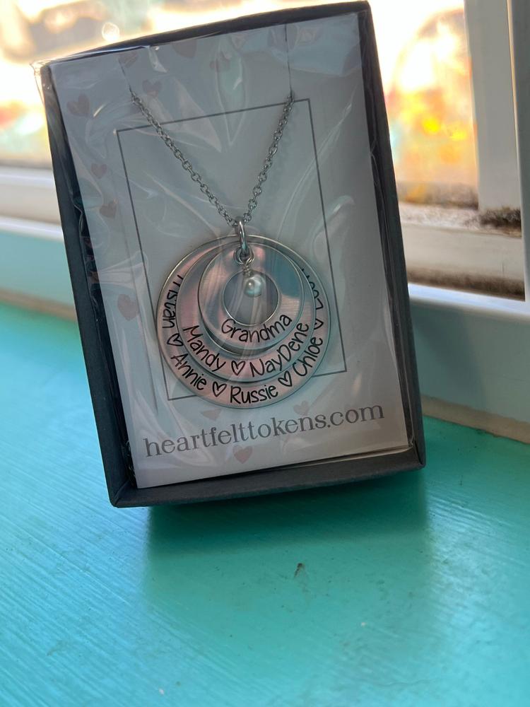 Name necklace on sale for grandma