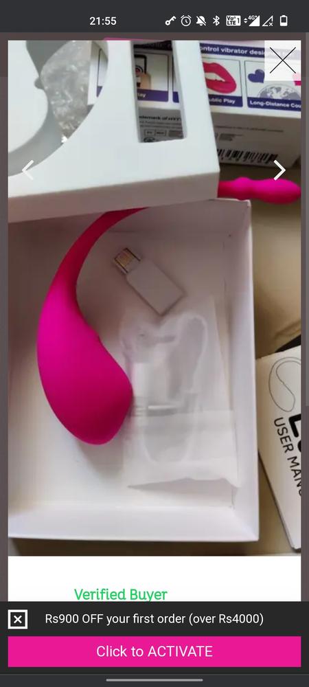 Lovense LUSH 1 Wireless Smart Vibrator - Customer Photo From Bedcouple69 ,.