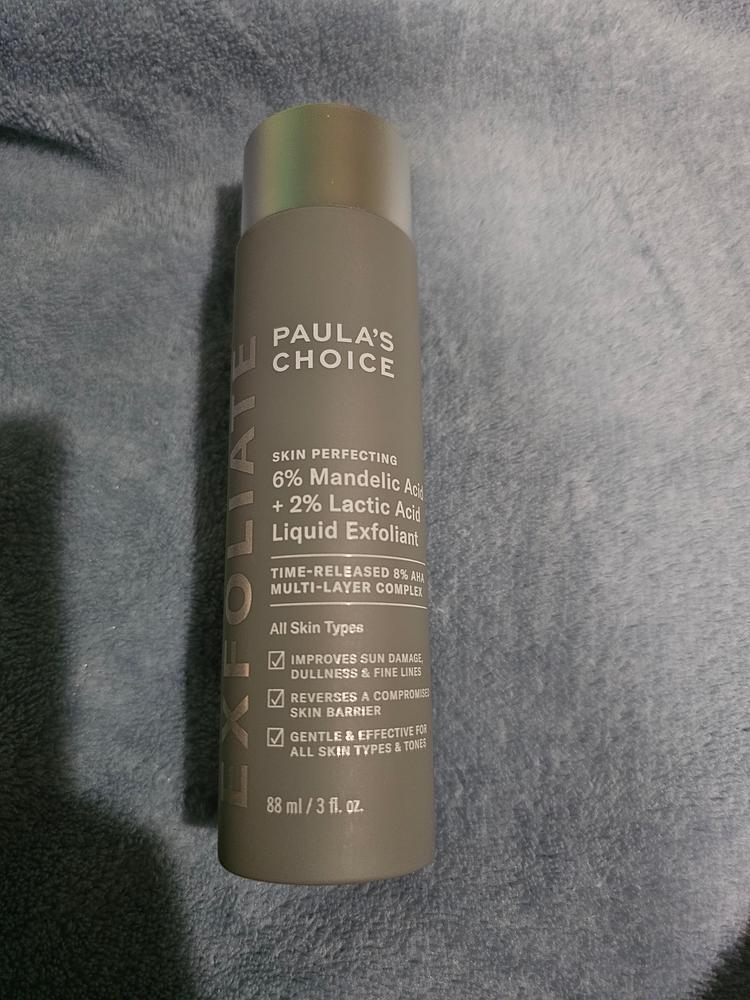 Limited Edition 6% Mandelic Acid + 2% Lactic Acid Liquid Exfoliant with Silver Cap - Customer Photo From Grace