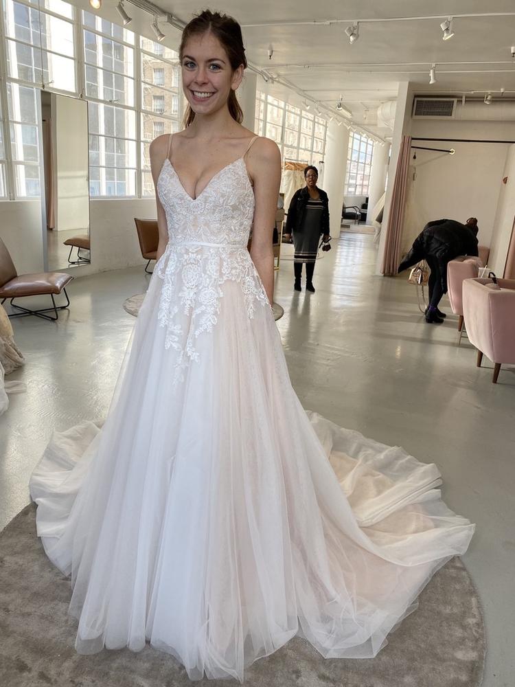 French Bustle Wedding Dress Chapel Train