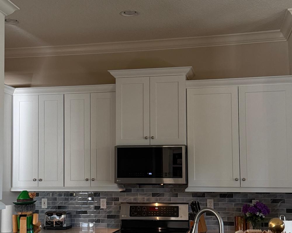 Blue Gray Glass With Sparkle Design Subway Backsplash Tile - BA8010 - Customer Photo From Linda Hackbardt