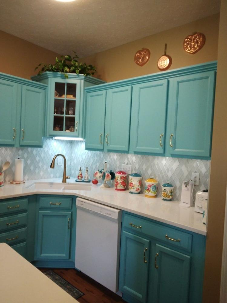 Elegant Shell Glass Marble Rhomboid Mosaic Tile - BA62046 - Customer Photo From Bonnie Royalty