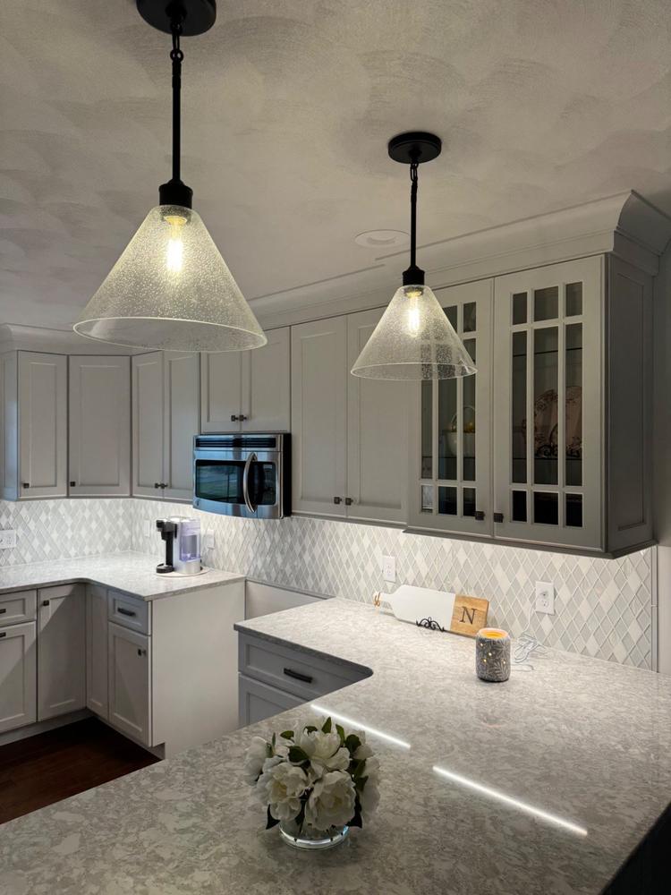 Elegant Shell Glass Marble Rhomboid Mosaic Tile - BA62046 - Customer Photo From Christine Nelson