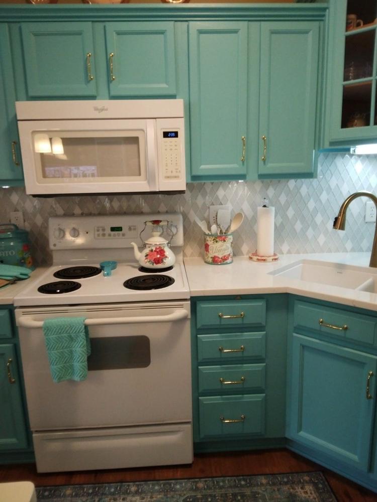 Elegant Shell Glass Marble Rhomboid Mosaic Tile - BA62046 - Customer Photo From Bonnie Royalty