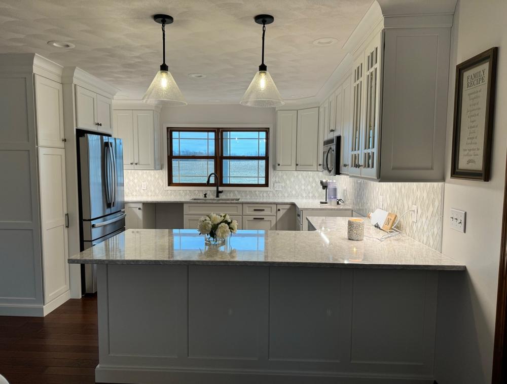 Elegant Shell Glass Marble Rhomboid Mosaic Tile - BA62046 - Customer Photo From Christine Nelson