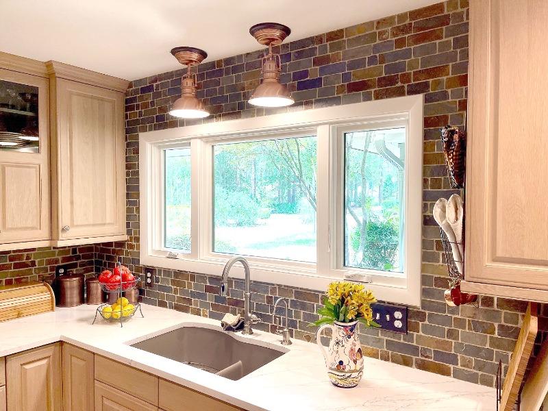 Rusty Brown Slate Mosaic Backsplash Tile - BA1063 - Customer Photo From Jane Jude