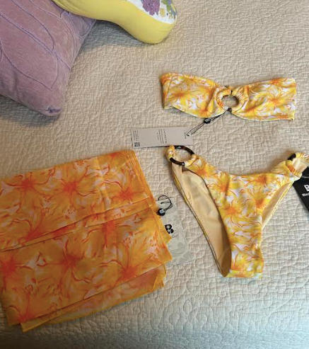 Kaila Top in Passionfruit - Bandeau Bikini | Blackbough Swim