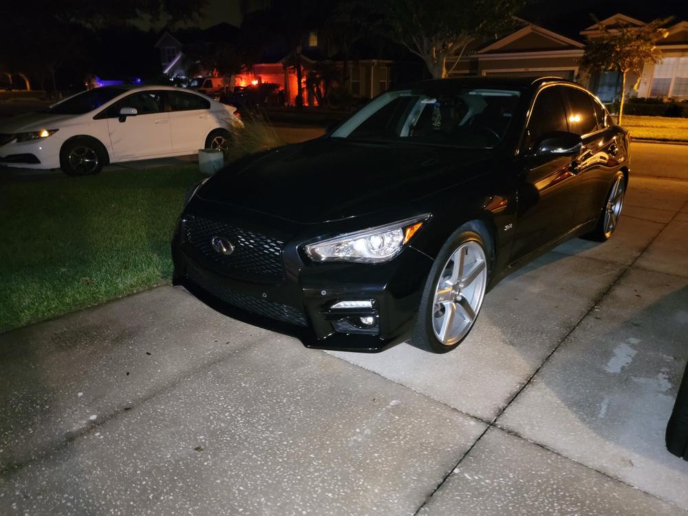 How To remove front tow cover Infiniti Q50 