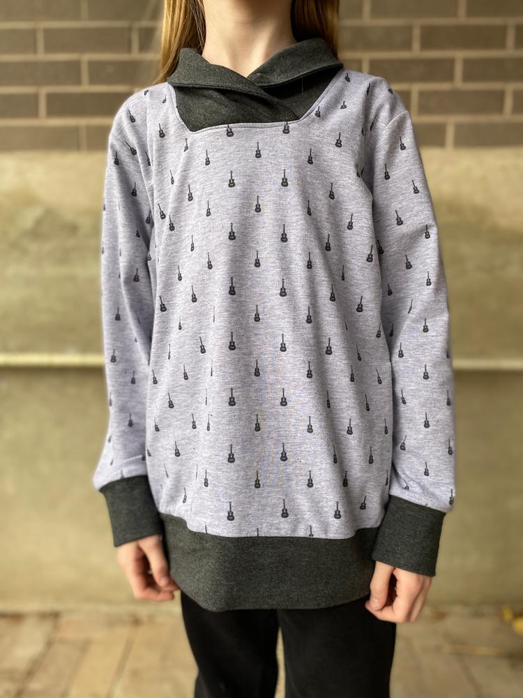 DIY Cowl Neck Sweatshirt using the Alba Pattern - Indoor Shannon  Cowl  neck sweatshirt pattern, Hoodie sewing pattern, Hoodie sewing