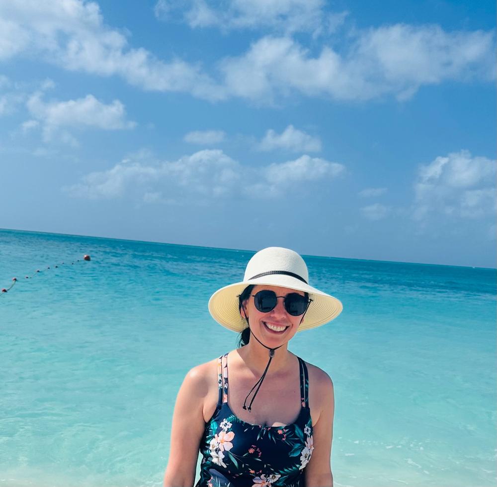 Petite Size Sun Hat with Chin Cord - Boardwalk Style - Customer Photo From Anonymous
