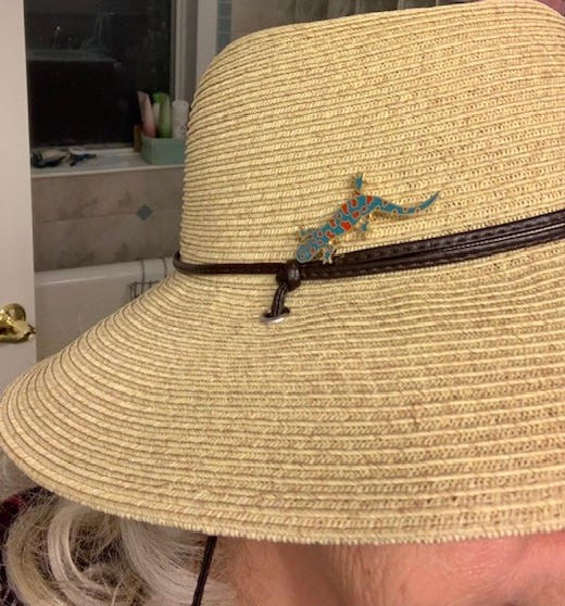 Petite Size Sun Hat with Chin Cord - Boardwalk Style - Customer Photo From Ann A.
