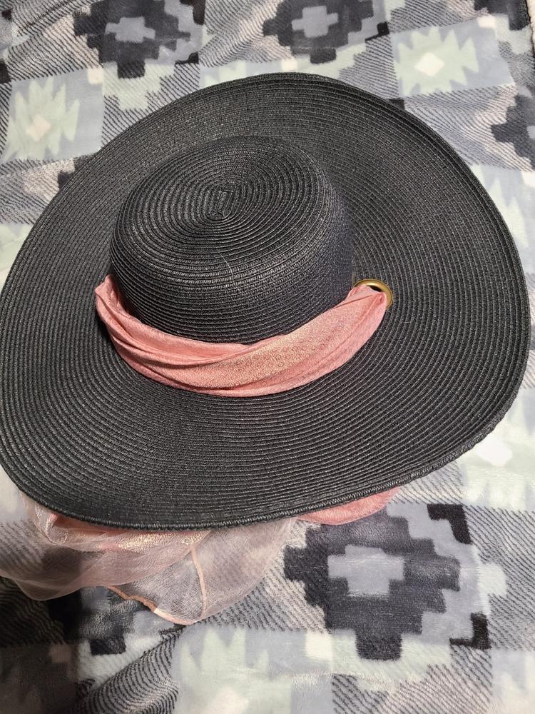 8 By YOOX WOVEN STRAW WIDE SUN HAT W/ SCARF TIE