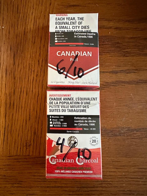 Canadian Charcoal Full (King Size) - Carton (200 Cigarettes) - Customer Photo From Paul Allen