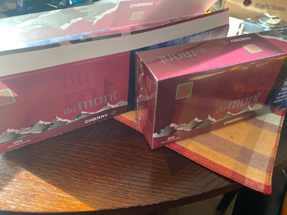 Du Mont Cherry Cigarillos (King Size) - Carton (200 Cigarettes) - Customer Photo From Darrell Gouthro