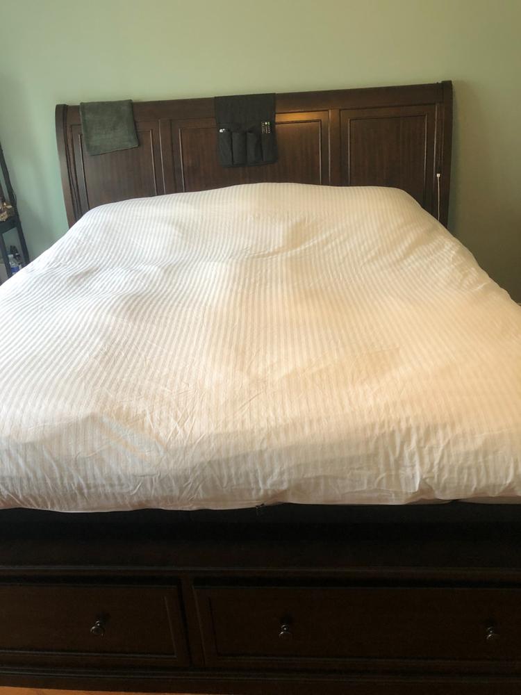 Pacific White-on-White Striped Easy-Change™ Duvet Cover - Customer Photo From Enaas Sarsour