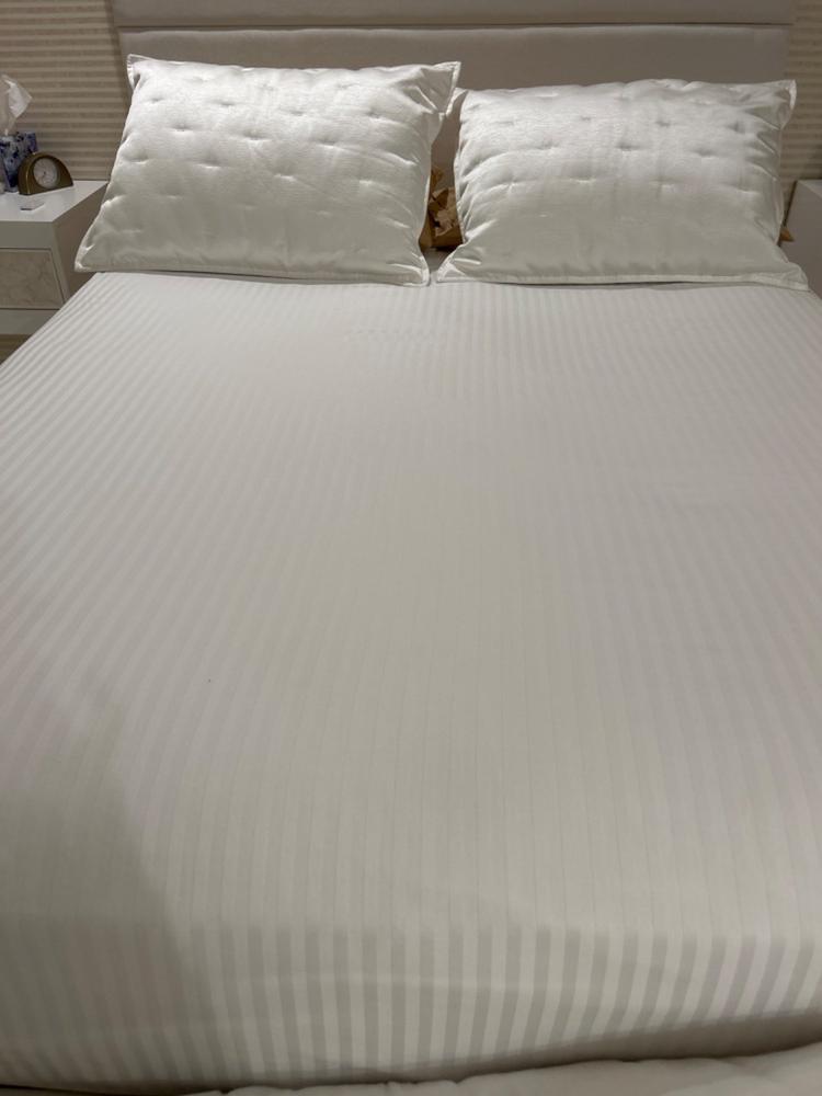 Pacific White-on-White Striped Easy-Change™ Duvet Cover - Customer Photo From Patti Katzman