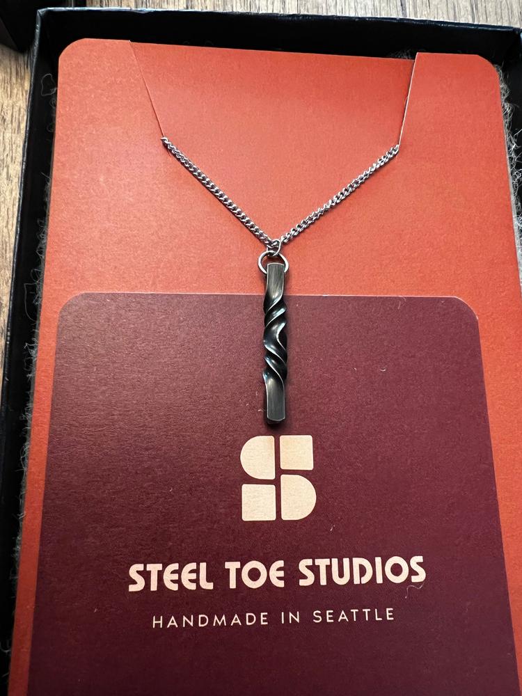 Iron Twist Pendant - Customer Photo From Loyal