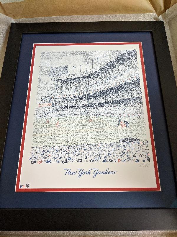 Yankee Stadium Word Art Poster New York Yankees Gifts