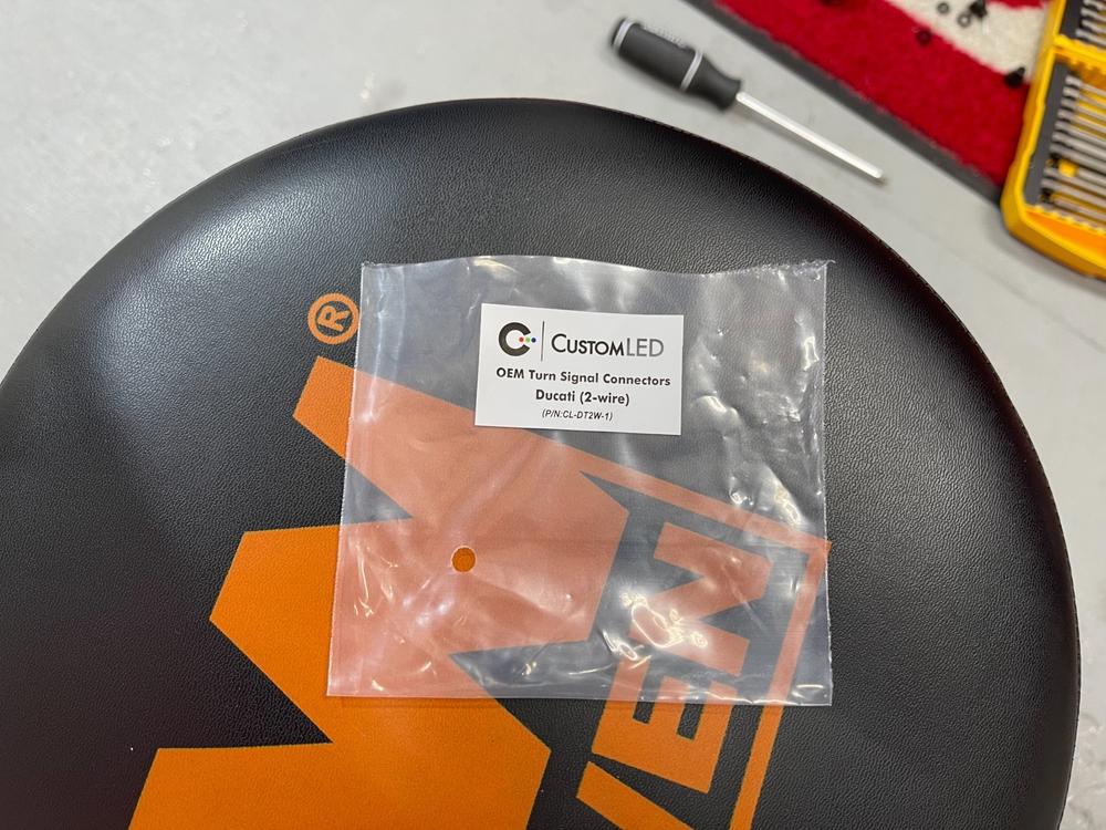 Ducati/KTM OEM Turn Signal Connectors, 2-Wire (pair), Type 1 - Customer Photo From Robert P.
