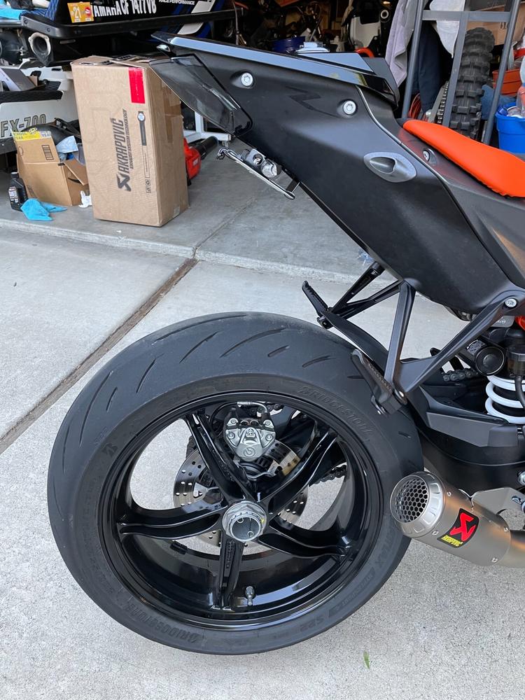 Ultimate Stealth License Plate Bracket for 2020-2023 KTM 1290 Super Duke R - Customer Photo From Robert K.