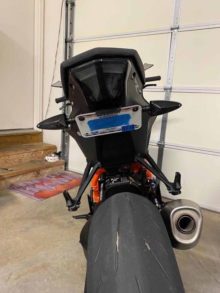 Ultimate Stealth License Plate Bracket for 2020-2023 KTM 1290 Super Duke R - Customer Photo From Arron B.