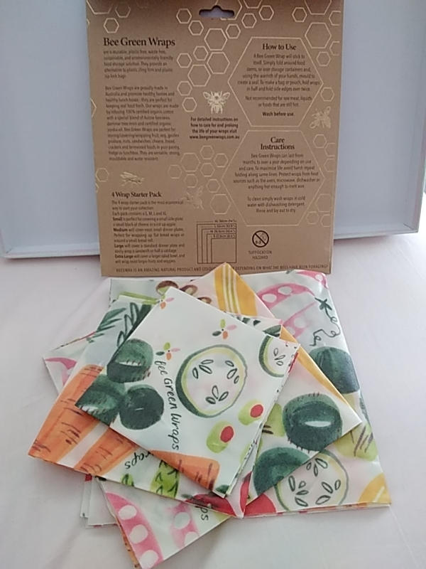 Bee Green Wraps - 4 Starter Pack (S, M,L and XL) - Customer Photo From Mackenzie Cockburn