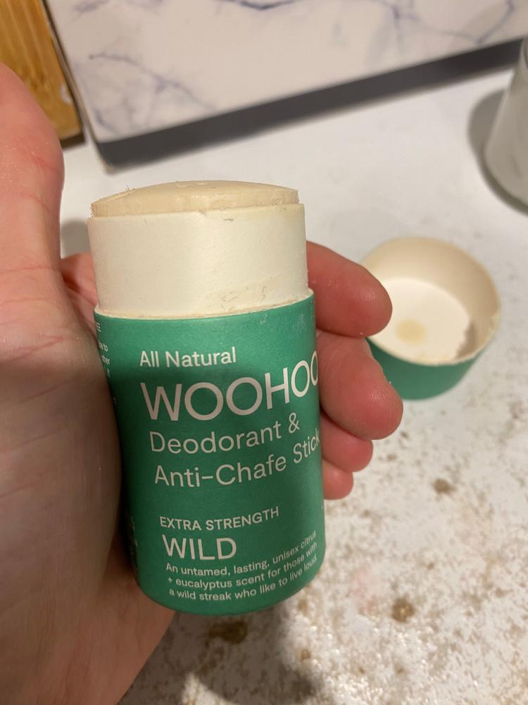 Woohoo! Vegan Deodorant Stick Wild - Extra Strength - Customer Photo From Anna McKie 
