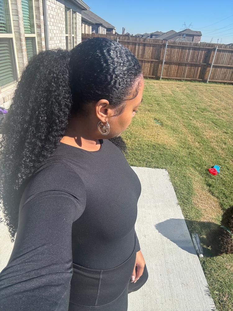 "For Kurls" Drawstring Ponytail - Customer Photo From Jostyn 