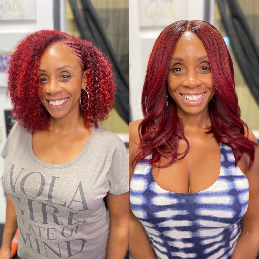"Blow Out" Wefted Hair - Customer Photo From Jacquelyn Carter
