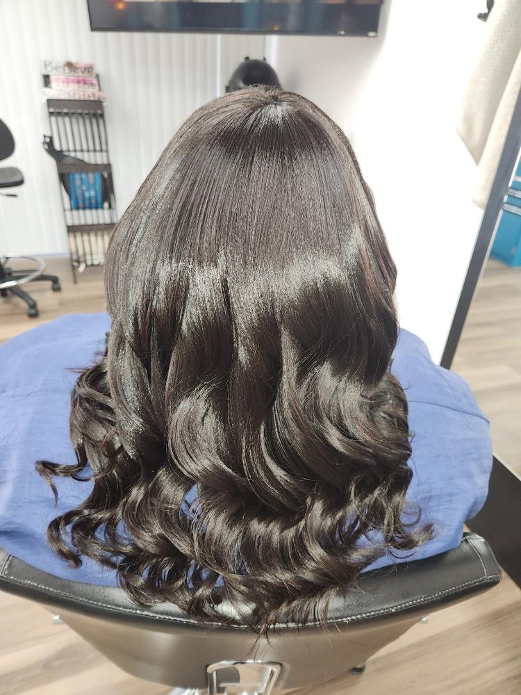 "Silk Press" Wefted Hair - Customer Photo From Trudy 