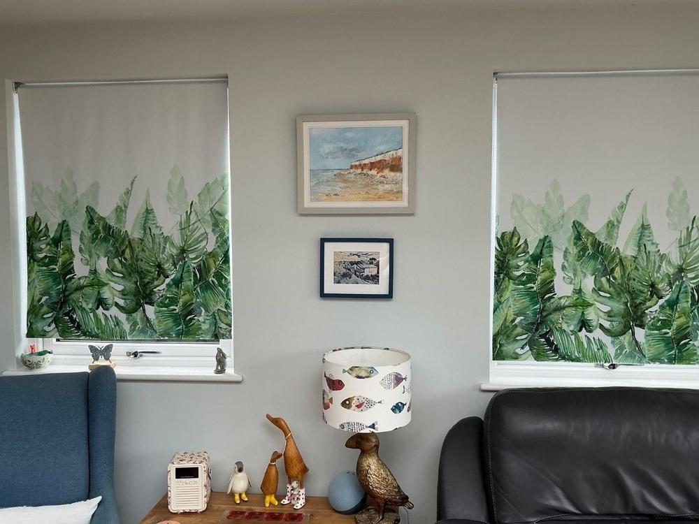 Blackout Roller Blind Climbing Leaves - Customer Photo From jan Penniston