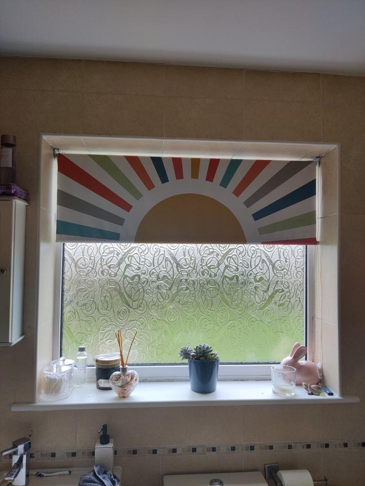 Lister Cartwright Blackout Roller Blind Painted Sun - Customer Photo From N PARKER