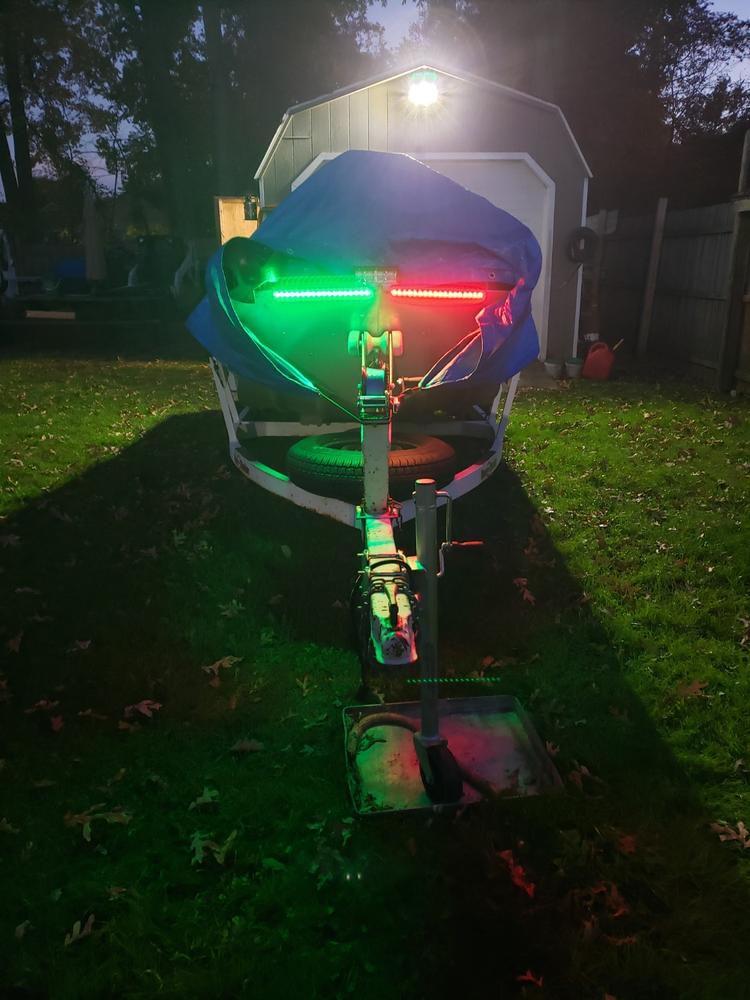 Red & Green Navigation Boat Light Strips, Marine, for Bass, Pontoon, Jon Boats - Customer Photo From Charles Parks