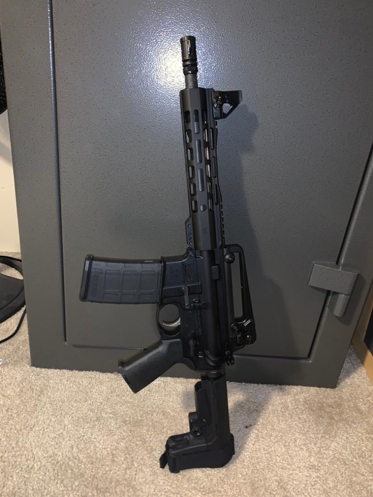 AR15 Carry Handle with Integrated Sight with Higher Profile Front Sight designed for a Lower Gas Blocks - Customer Photo From Evan W.