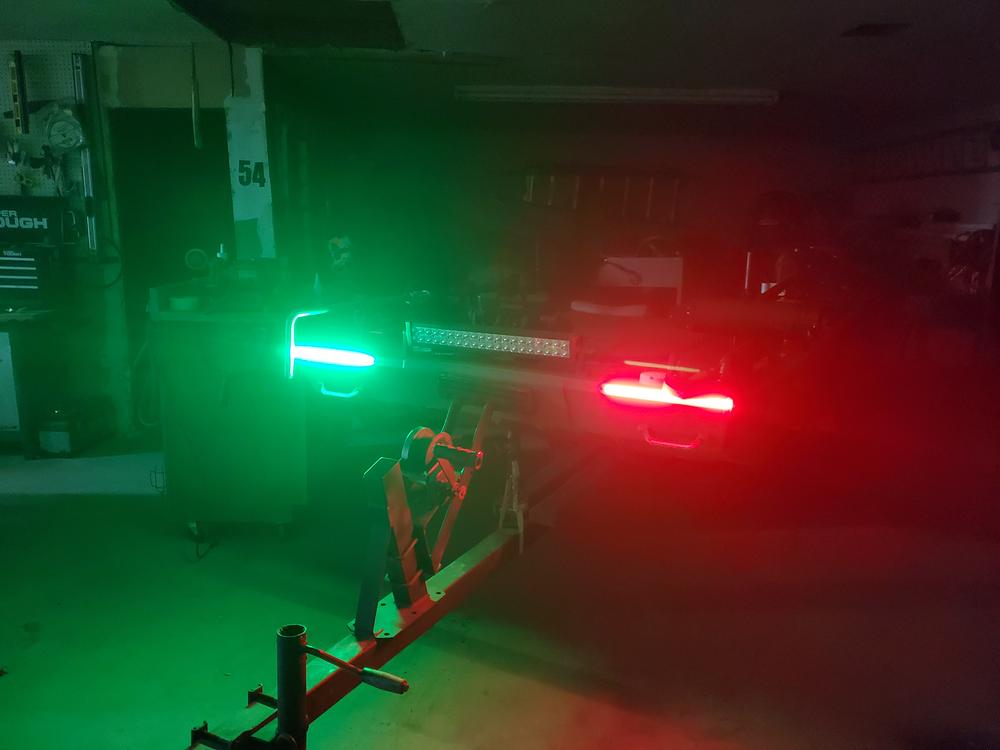 Pimp My Boat Neon Navigation LED Light Strips Red & Green for Bass Boats, Pontoons, Wave Runners, Kayaks, and Ski Boats - Customer Photo From Garot L.