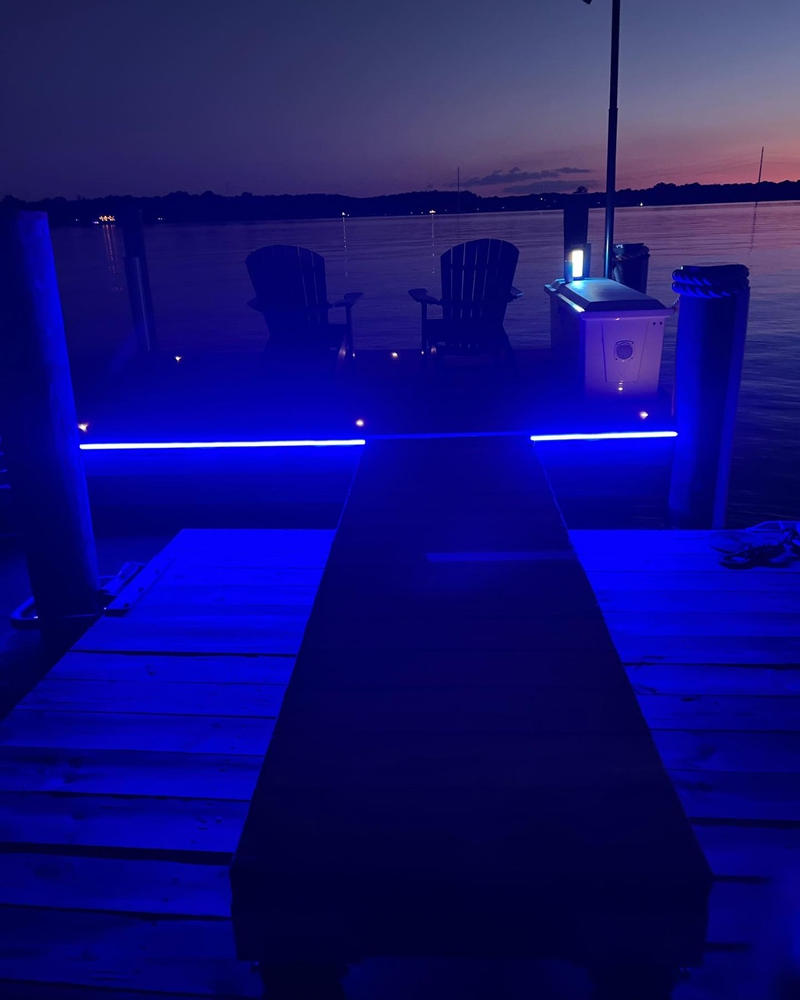 Pimp My Dock LED Lights (Blue, Green, UV, White, or Color Changing) DIY Premium LED Under Dock Lighting Kit IP68 Completely Waterproof - Customer Photo From Ken Carpenter