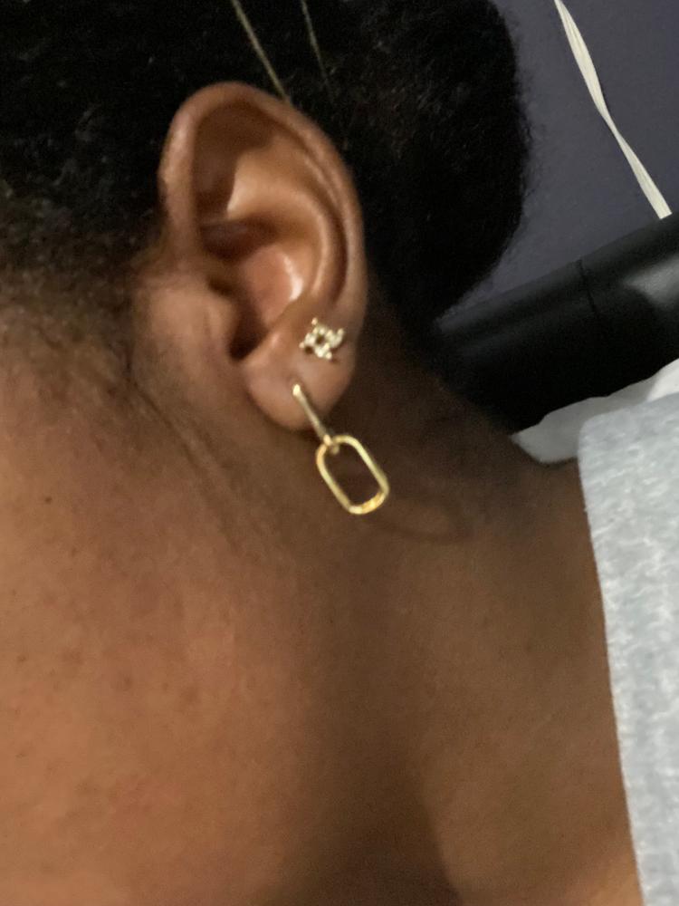 Double Paperclip Hoop Earrings - Customer Photo From Tash