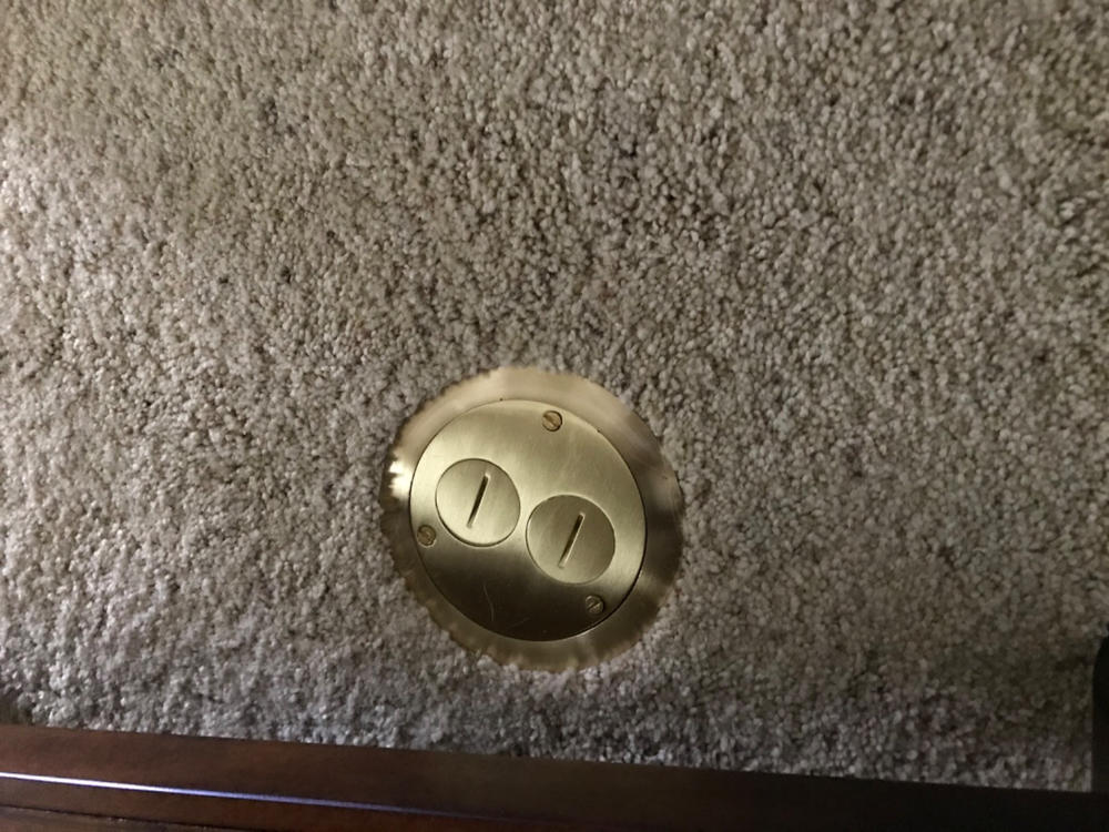 5.25" Brass Carpet Flange for Round Floor Boxes - Customer Photo From Anonymous