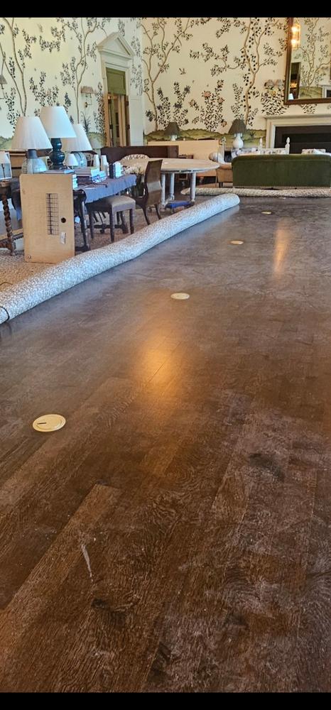 Arlington FLBR5420MB Recessed Power and Data Round Floor Box, Brass - Customer Photo From Noah Clark