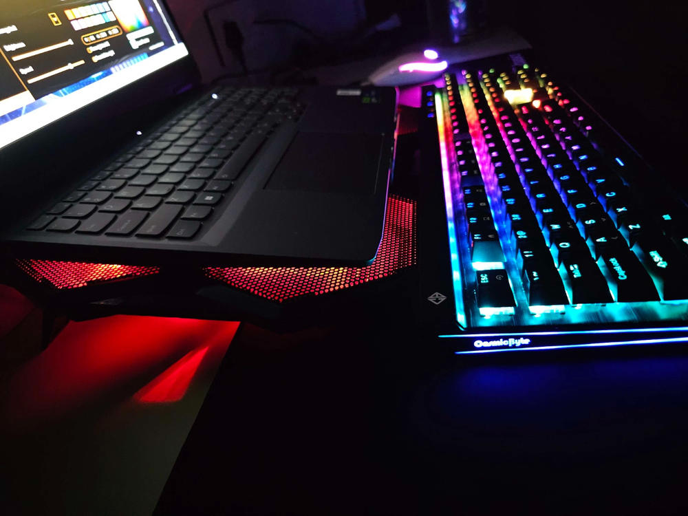 Cosmic Byte Black Eye Pro Per Key RGB Mechanical Keyboard with Software Support, Upgraded with Swappable Outemu Switches - Blue Switch - Customer Photo From Taha N