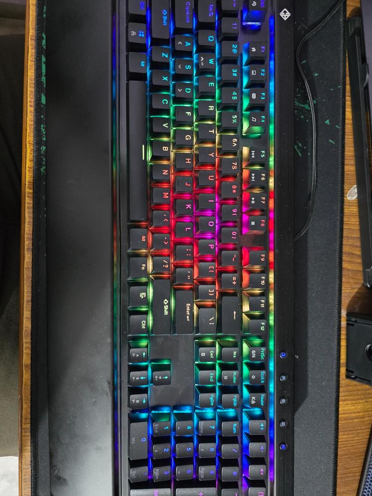 Cosmic Byte Black Eye Pro Per Key RGB Mechanical Keyboard with Software Support, Upgraded with Swappable Outemu Switches - Blue Switch - Customer Photo From Apurva Shivam