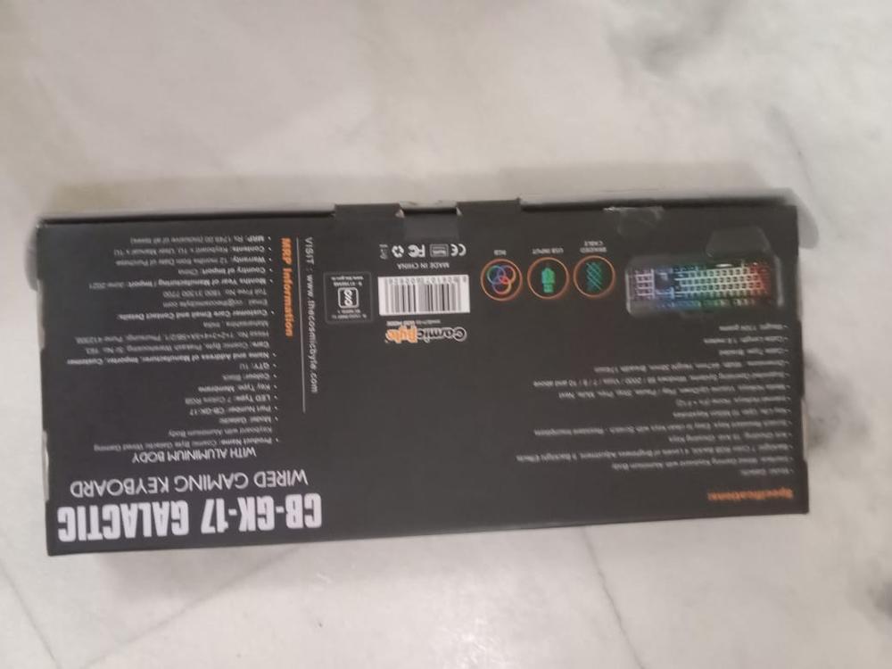 Cosmic Byte Galactic RGB Membrane Gaming Keyboard - Customer Photo From Kunal Hemnani