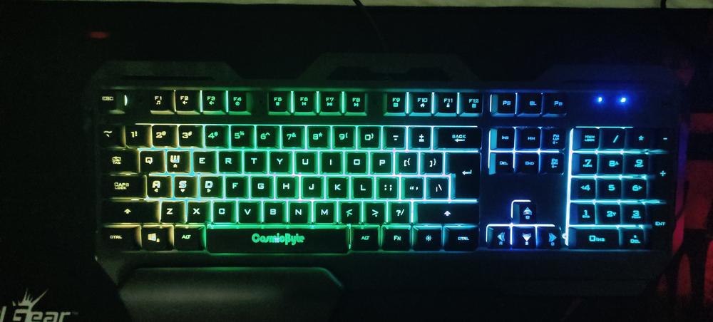 Cosmic Byte Galactic RGB Membrane Gaming Keyboard - Customer Photo From Bino T.