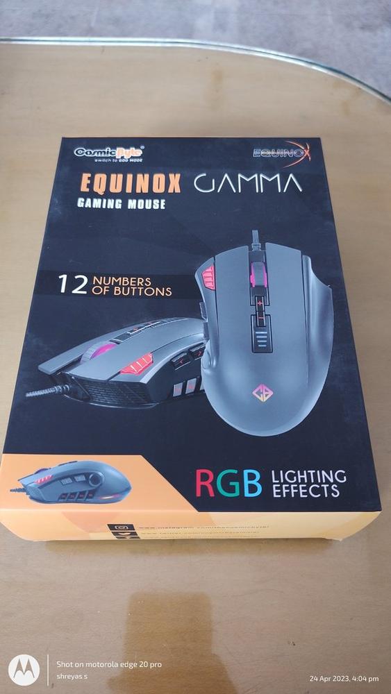 Cosmic Byte Equinox Gamma 12 Button Gaming Mouse - Customer Photo From SHREYAS S.