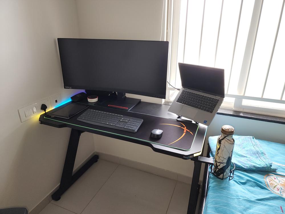 Cosmic Byte CB-CD-01 Warzone Computer Desk with RGB and Remote Control - Customer Photo From Prateek J.