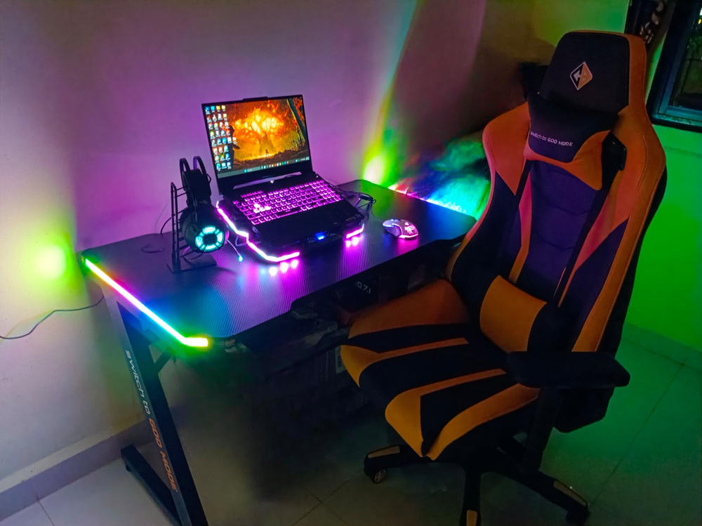Cosmic Byte CB-CD-01 Warzone Computer Desk with RGB and Remote Control - Customer Photo From Tanmay Bhoir
