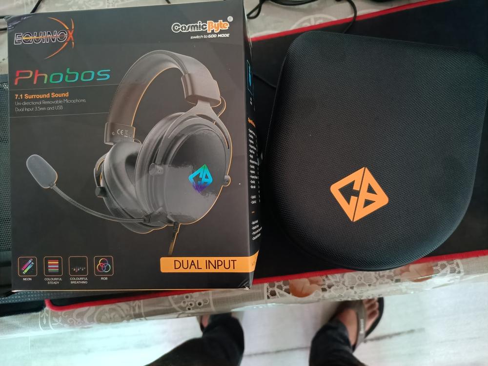 Cosmic Byte Equinox Phobos 7.1 Surround RGB Dual Input Gaming Headset - Customer Photo From Abhiranjan ..