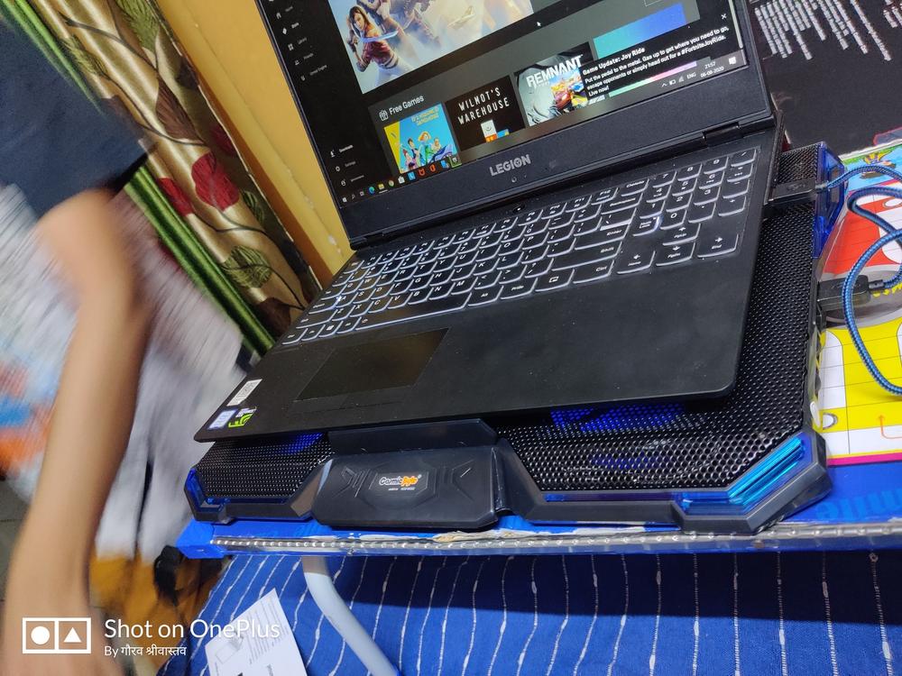 Cosmic Byte Asteroid Laptop Cooling Pad-Blue - Customer Photo From Gaurav S.