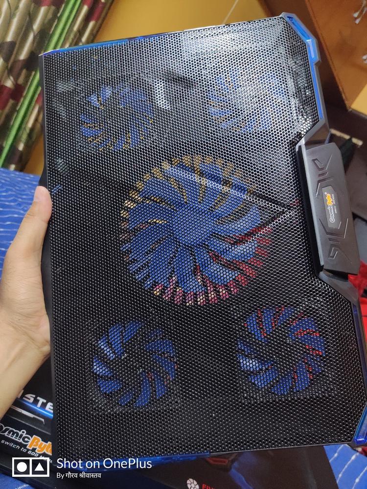 Cosmic Byte Asteroid Laptop Cooling Pad-Blue - Customer Photo From Gaurav S.